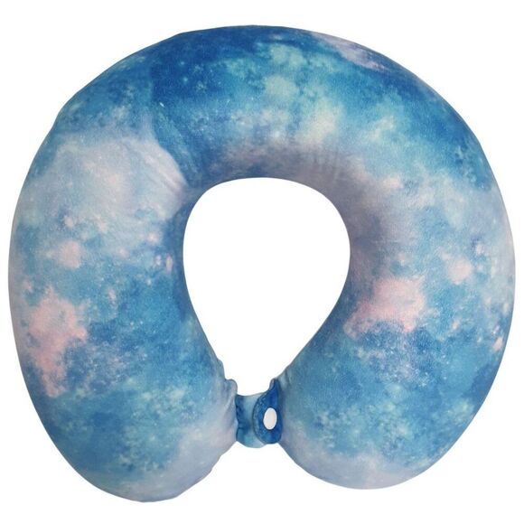 BlackCanyon Neck Pillow Memory Foam Blue Sky Pattern Travel Support 12.5" Head - Picture 4 of 4
